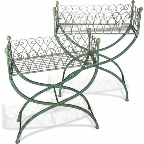 Ensemble de 2 jardinières rectangle 71x28x87cm (1/3)