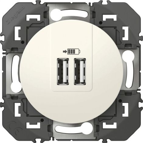 Legrand Dooxie doble cargador USB blanco 2 puertos