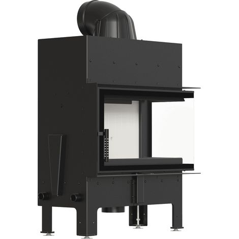 Kamineinsatz aus Stahl KRATKI FLOKI M rechts 10 kW Ø 200 (1/5)