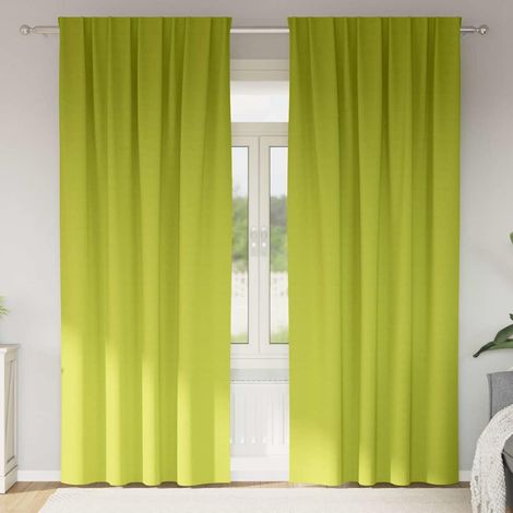Verdunkelungs-Vorhänge mit Ringen 2 pcs Grün 245 x 140 cm