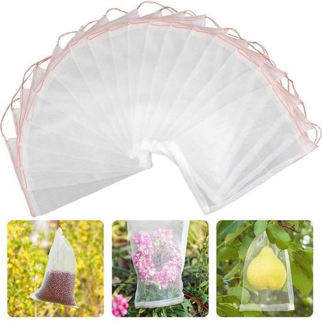 50 Stück Nylon-Fruchtschutznetze - Gartensäcke für Trauben 20x30cm