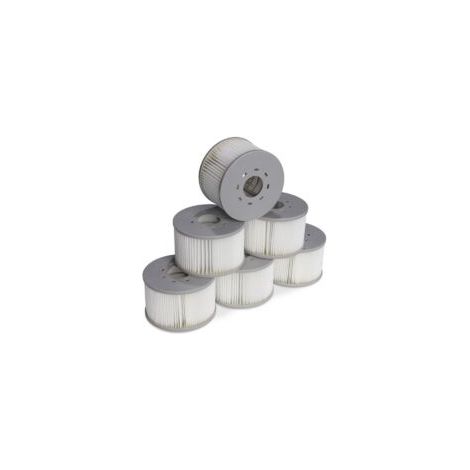 Set di 6 filtri per vasche idromassaggio gonfiabili MSPA V2. Ø106cm – 6 cartucce filtranti di ricambio per vasche idromassaggio gonfiabili MSPA - Crezuo