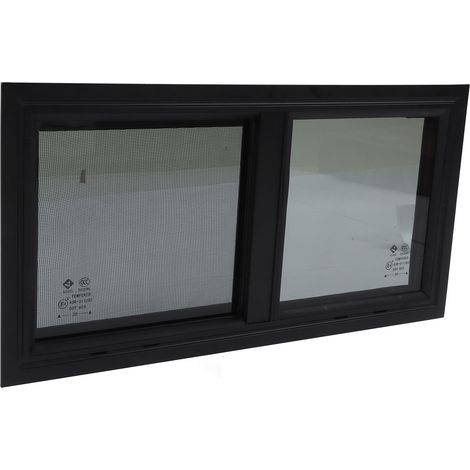 Fenêtre Camping-Car Horizontal Vertical Coulissante avec Moustiquaire et Voile Privé, Taille 550x260mm, Kit pour Caravane et Fourgon (1/5)