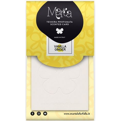 1PZ PROFUMATORE APPENDIBILE ''MARTA CARD'' Vaniglia & Zenzero