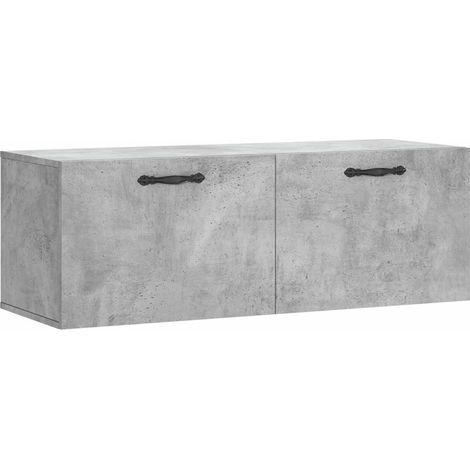 Maison Exclusive - Mobile a Parete Grigio Cemento 100x36,5x35 cm Legno Multistrato