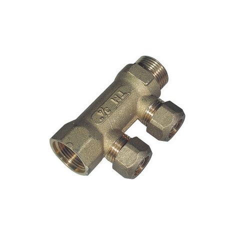 COLLETTORE MF DA 3/4    2 VIE PER COBRA-PEX- 3/4 x 18- TIEMM- pezzi 1