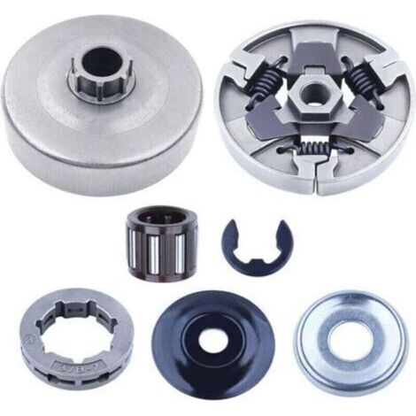 Kit de pignon de tambour d'embrayage 3/8"-7 pour tronçonneuse Stihl MS660 066 064 MS640 MS661, pièces de rechange avec rondelle, clip de type E, roulement à aiguilles (1/4)