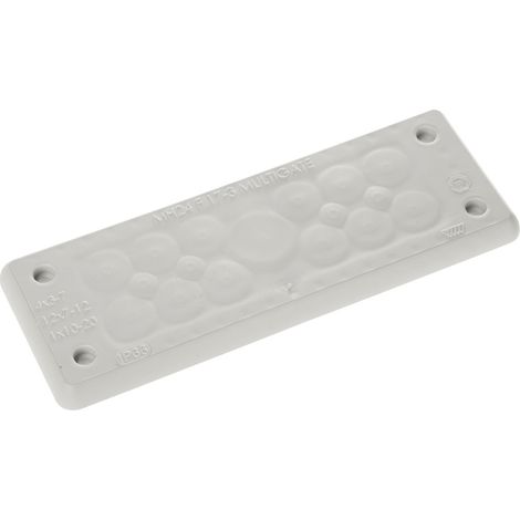 Trelleborg MH-24 F 17-3 LIGHT GREY UL94 V-0 IP65 TPE Screw Durchführungsplatte TPE Grau 1 St (1/3)