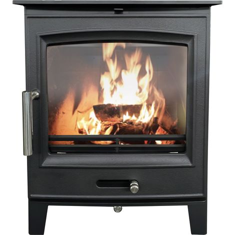 NRG 5KW Multifuel Stove Wood Log Burner Steel Fireplace Defra Approved Eco Design (1/5)
