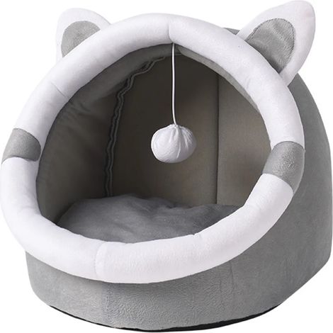 Almohada para gato Almohada para perro Suave Cueva para gato Orejas de gato L (1/4)