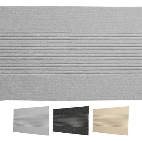 Paillasson Circa antisaleté, style Boho rayé, Gris, 40 x 60 cm