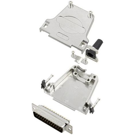 TRU COMPONENTS TCDTZF25DMPK 7708992 Kit embase SUB-D mâle 180 ° Nombre de pôles: 25 fût à souder 1 pc(s) (1/2)