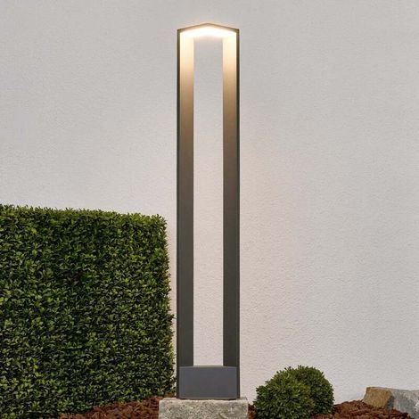 [NEUWERTIG] B-Ware Lucande Wegeleuchte Gartenlampe Jeny LED Pollerleuchte anthrazit 100cm IP54 (1/2)