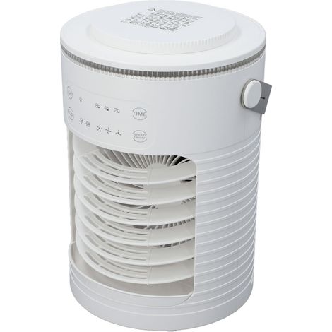 Ventilateur de refroidissement portable avec LED 7 couleurs, 3 vitesses, 3 niveaux de brumisation, minuterie, idéal pour la chambre, le bureau et le camping. (1/5)