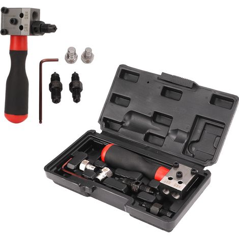 Rosvola Kit D'outils à Double évasement Automatique, 3/16in 1/4in Ligne de Frein à Tube de Cuivre