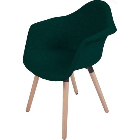 Set di 2 sedie a poltroncina Winston in tessuto e faggio (1/3)