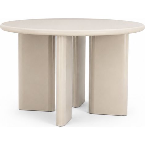 Table à manger ronde 4 personnes en bois - Beige - Pyranth
