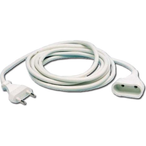 Elektrische Verlängerung 2 Meter Flachschlauchkabel 2x1 BL 76305