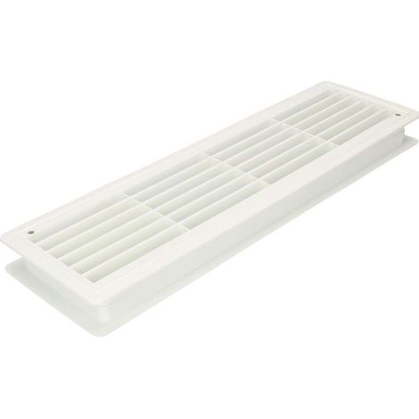 Kotarbau – Grille de ventilation rectangulaire 13,5 x 46 cm – Plastique résistant aux rayures – Pour portes en bois, PVC, métal – Installation rapide