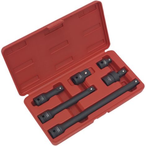 Sealey Impact Adaptor And Extension Bar Set 6pc 1/2""Sq Drive AK5514