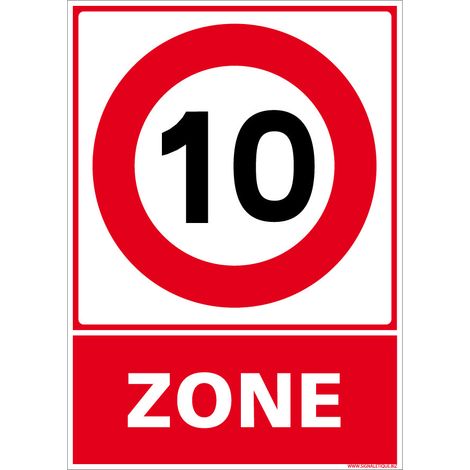 Autocollants de Signalisation Souple – Panneaux de Signalisation Autocollants – Plusieurs tailles au choix – Signalisation Française - Zone 10 - 300 x 420 mm