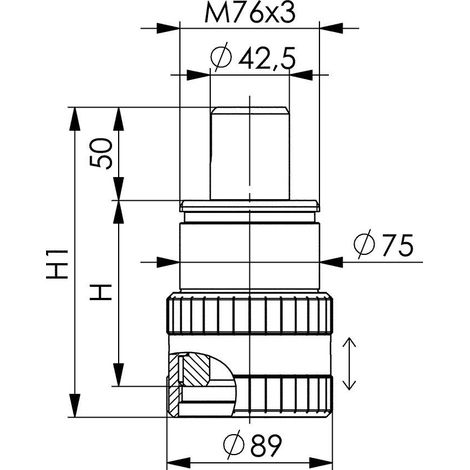 Elément intermédiaire moyen 6425Z-200mm AMF (1/4)