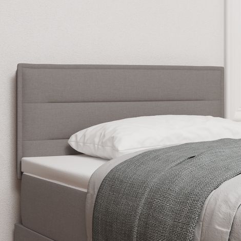 LED Headboard with LED Strip Lights Manual Taupe 80 cm Fabric vidaXL