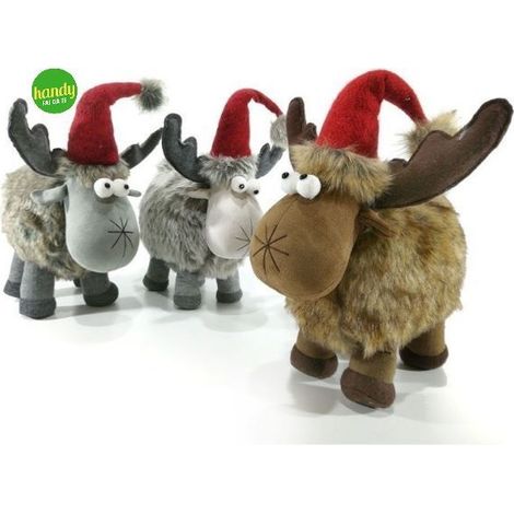 Renna con pelliccia Handy h. 42,5 cm