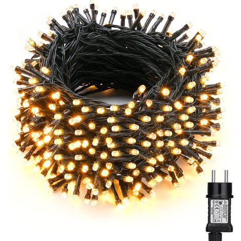 Guirlande Lumineuse Intérieur, 30M 300 LED Décoration Noël Fée Guirlande Extérieur Électrique 8 Modes Étanche Blanc Chaud Lumière pour Chambre Jardin Sapin de Noël Fête Festival, Fil Vert (1/5)