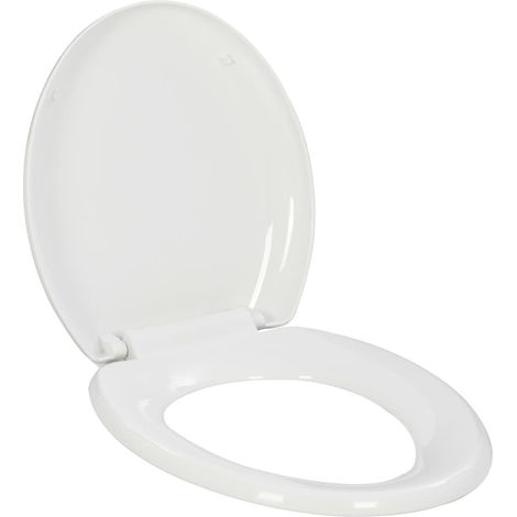 Soft-close Toilet Seat with Quick-release Design White vidaXL