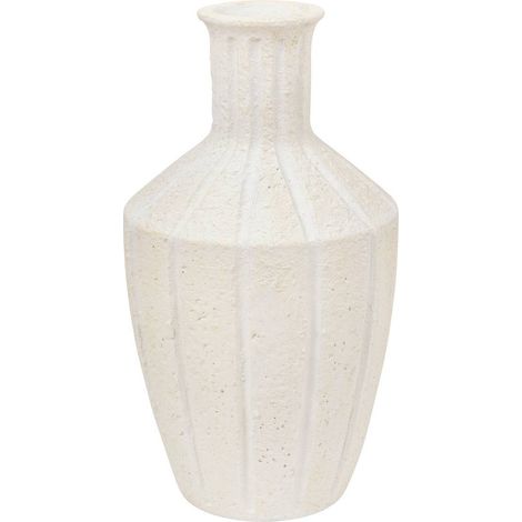 Jarrón antiguo Nolwi cerámica blanca H48cm - Atmosphera créateur d'intérieur