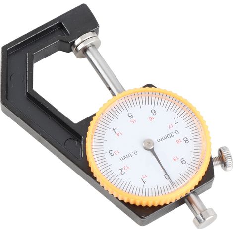 Flacher Dickenmesser aus pflanzlich gegerbtem Leder, DIY-Messwerkzeug 0-20 mm (1/5)