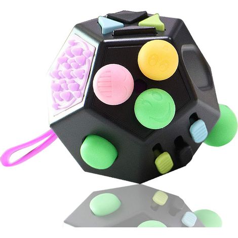 Cube Anti-Stress 12 Faces pour Adultes et Enfants - Soulager Anxiété et Dépression