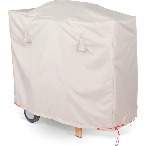Oviala – Housse de barbecue imperméable 150 x 60 x 90 cm – 2 aérateurs anti-condensation – Fixation par 4 scratchs – Cordon de serrage
