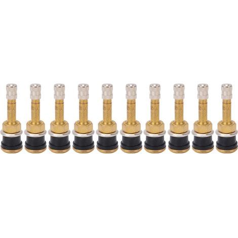Zerodis Outils de Réparation Automobile Pince en Laiton Robuste 10 Pièces Tiges de Valve de Camion sans Chambre à Air pour Le Remplacement dans Les Tiges de Valve de Pneu de Camions et d'autobus. (1/5)