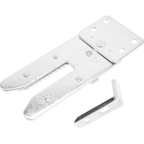 Connecteurs pour canapé, lot de deux en métal argenté pour la fixation des supports de canapé. (1/5)