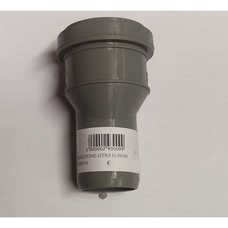 RIDUZIONE HTRS Ø50MM-Ø40MM - CON GUARNIZIONE - IN POLIPROPILENE COLORE GRIGIO