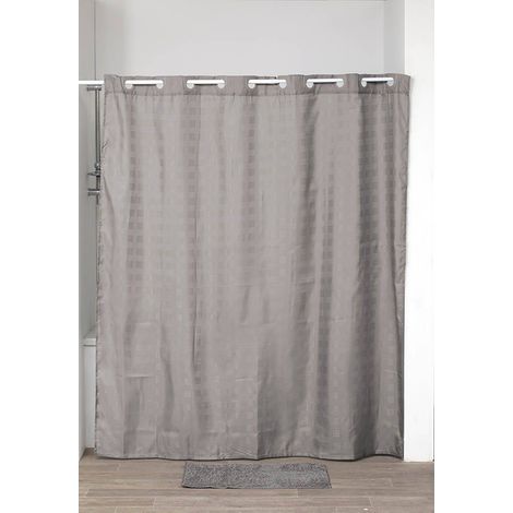 Polyester-duschvorhang mit integrierten ösen 180x200cm - taupe - Tendance