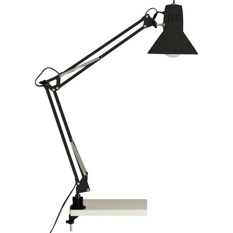 Brilliant lampe, lampe de bureau noir, métal, 1x A60, E27, 40W, lampes normales (non incluses)