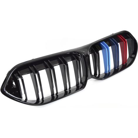 Grille de calandre avant BMW Serie 2 F44 Gran coupe de 2019 a 2024 Noir brillant + tricolore-42670892 (1/4)