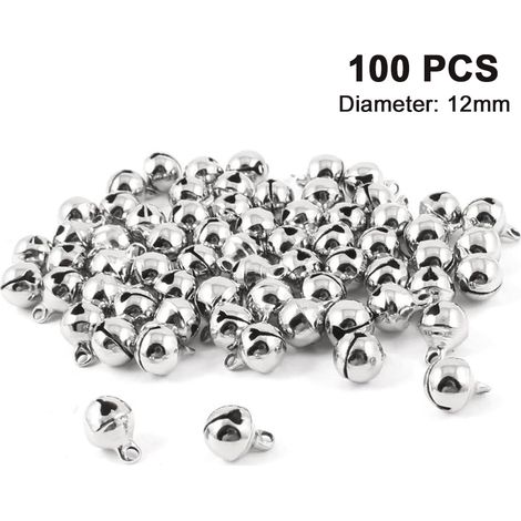 100 clochettes décoratives en métal, clochettes artisanales à monter soi-même pour couronnes, décorations de Noël et de fêtes. (1/4)