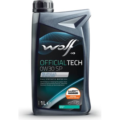 WOLF - Huile moteur OFFICIALTECH 0W30 SP - Bidon de 1 litre - 1049042 - Ce produit de marque WOLF est neuf.