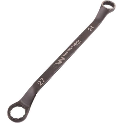Ringschlüssel mit versetzter Achse 24 x 27 mm. CrV-Standard ASME B107.9 Waryński (1/2)
