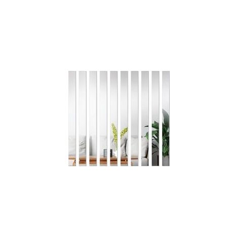 Set mit 10 abnehmbaren, langgestreiften Acryl-Wandaufklebern zur Dekoration von Wohnzimmer und Schlafzimmer, 50 cm H597 - Crezuo