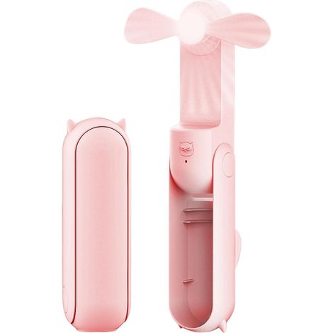 Ventilateur Portable USB Rechargeable, Ventilateur à Main 2 en 1, Petit Ventilateur de Poche à Piles, Petit Ventilateur de Poche extérieur Pliant, Ventilateur de Refroidissement Rechargeable