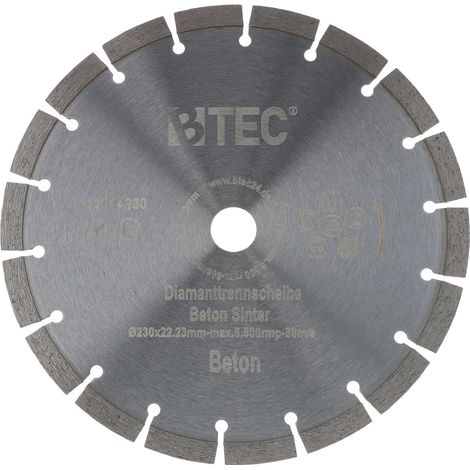 Diamanttrennscheibe Beton Sinter Ø 230 mm Bohrung 22,22 mm (1/5)