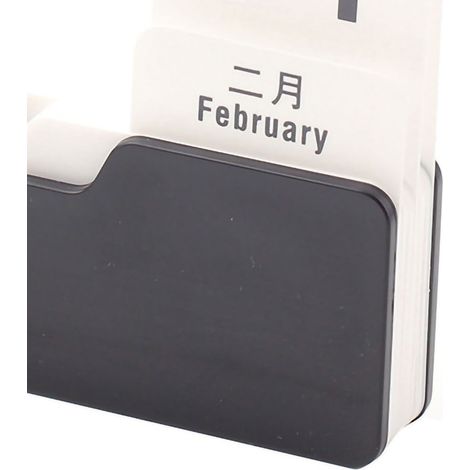 Kleiner, kreativer, drehbarer, ewiger Kalender für den Schreibtisch, PS-Material, schwarz, Modell SD-N2095, elegante und kompakte Tischdekoration. (1/5)