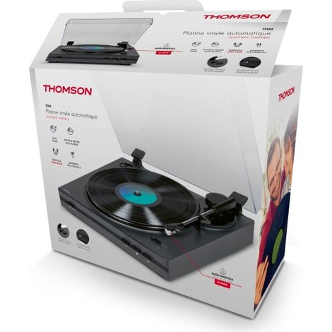 Giradiscos Preamplificado Thomson con Parada Automática
Con su diseño decididamente moderno, este tocadiscos Thomson TT355 se adapta a cualquier inter