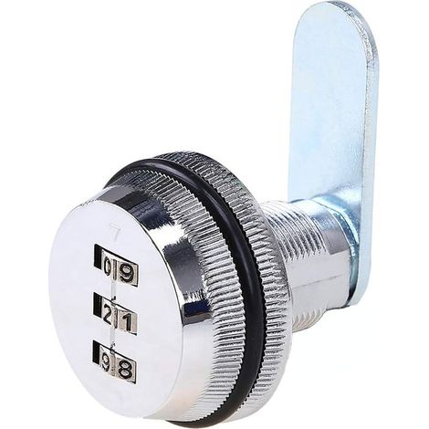 Mechanisches digitales Zahlenschloss aus Zinklegierung für Schubladen, Schränke und Briefkästen. 3-stelliger Zahlencode. (1/5)