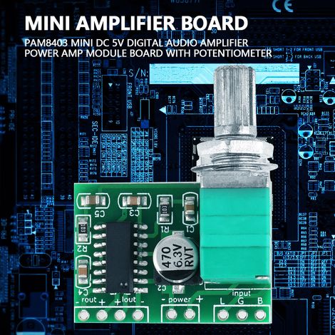 4 Stück PAM8403 Mini DC 5V Digital-Audioverstärker-Leistungsverstärker-Modulplatine mit Potentiometer (1/5)